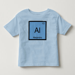 Alejandro Namn kemi Inslag Periodic Bord T-shirt