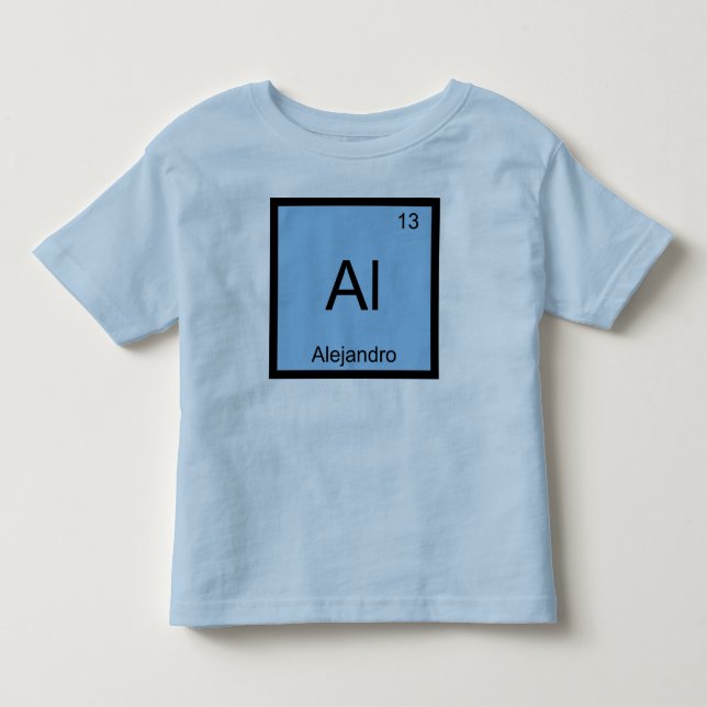 Alejandro Namn kemi Inslag Periodic Bord T-shirt (Framsida)