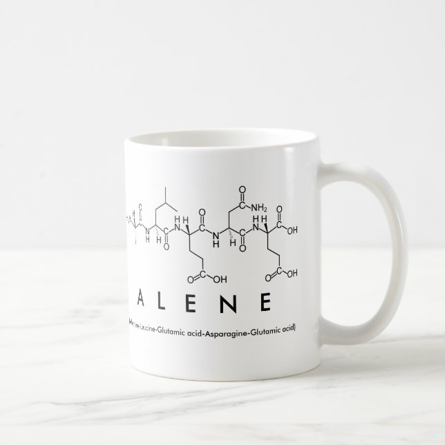 Alene peptide namn mugg (Höger)