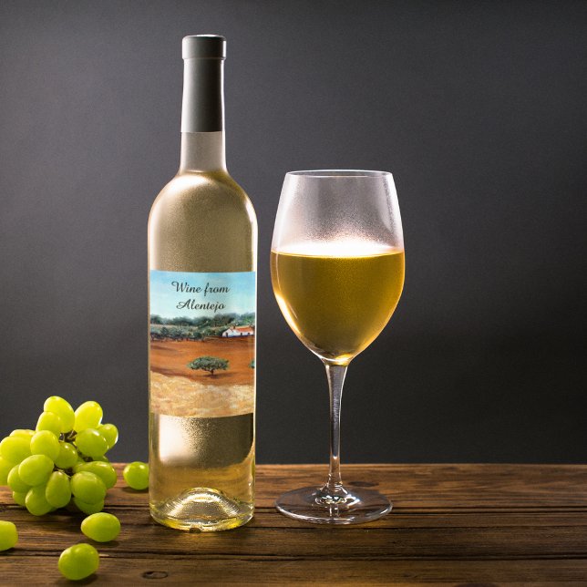 Alentejo i Portugal Vinflaska Etikett (Skapare uppladdad)