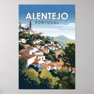 Alentejo Portugal Resa Konst Vintage Poster