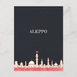 Aleppo Syriens resevykort Vykort