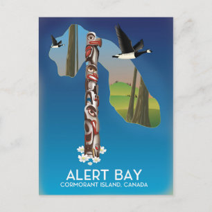 Alert Bay, Kanada, resaffisch Vykort