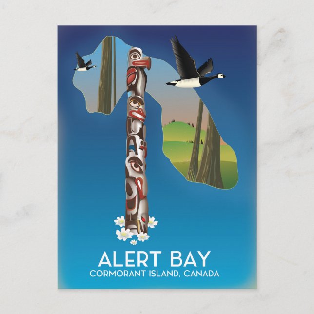 Alert Bay, Kanada, resaffisch Vykort (Framsida)