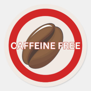 Alert Classic om koffeinfri livsmedelsallergi Runt Klistermärke