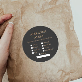 Alert om livsmedelssäkerhet runt klistermärke