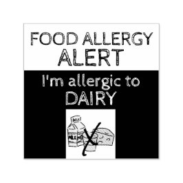 Alert om mejeriers livsmedelsallergi självfärgande stämpel