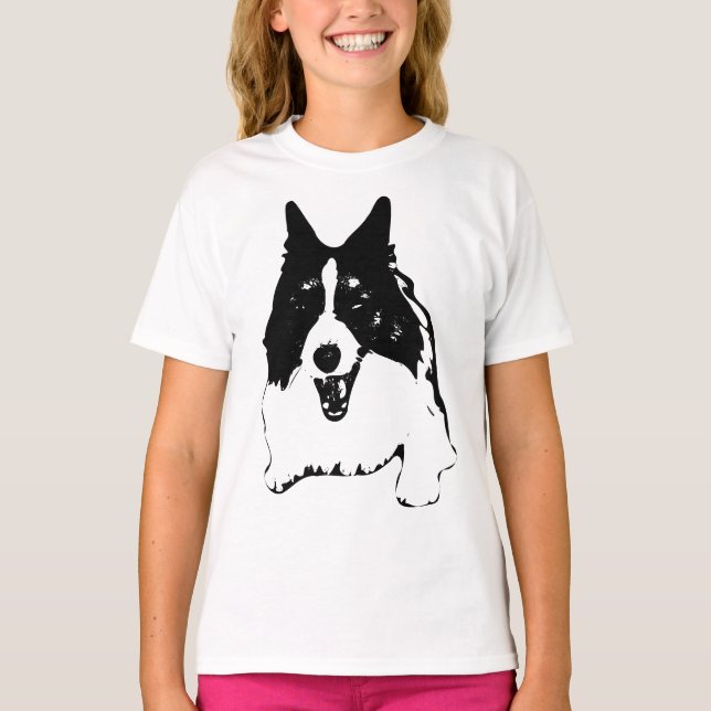 Alert Öron, Lycklig Heart T Shirt (Framsida)