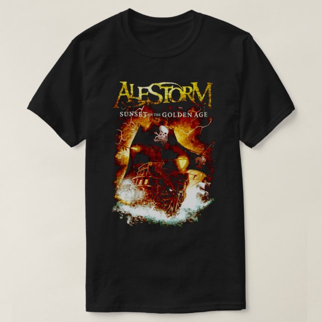 Ales 504 Sunset Golden Age - Alestorm - Bäst sälja T Shirt (Design framsida)