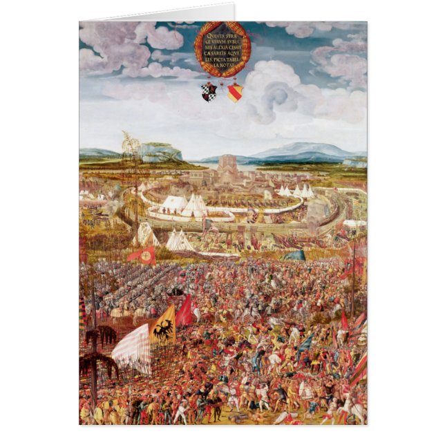 Alesia belägrade vid Julius Caesar Hälsningskort (Framsidan)