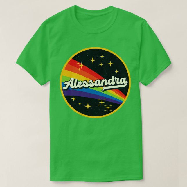 Alessandra RaiJuliebow in Space Vintage Stil T Shirt (Design framsida)