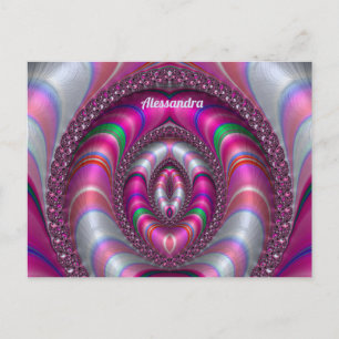 ALESSANDRA ~ ROSA 3D Fraktal Design ~ Vykort