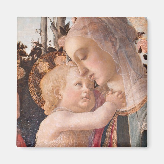 Alessandro Botticelli är "Virgin and Child" Magnet (Framsidan)