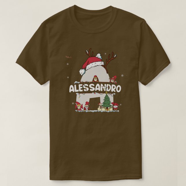 Alessandro Christmasw Alessandro Namn för lustig X T Shirt (Design framsida)