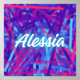 Alessia – Mjukt Elegant Namn Design Poster