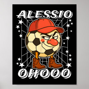 Alessio Italiensk-hjärnrot Fotboll Byll Clown Näsa Poster