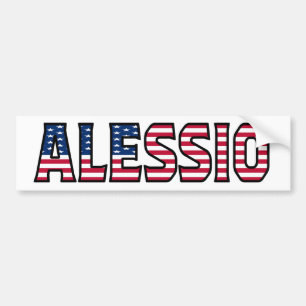 Alessio Namn Vorname USA Aufkleber Sticker Auto Bildekal