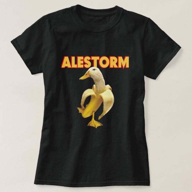 Alestorm Funny Banana Duck T Shirt (Design framsida)