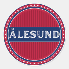 Ålesund City Pride Emblem – Norwegian Identity Runt Klistermärke
