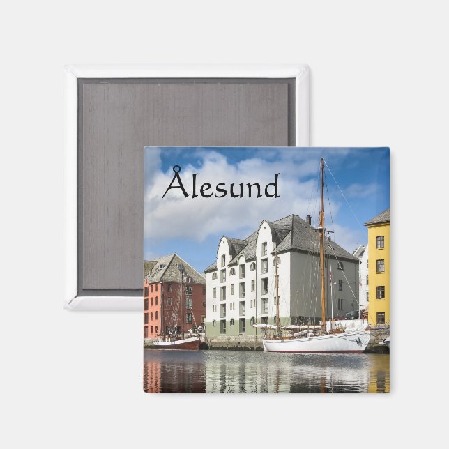 Alesund Norge Magnet (Front/Back)