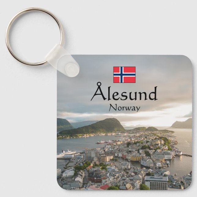 Alesund Norge Nyckelring (Framsida)