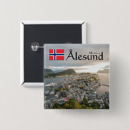 Alesund Norge Souvenir Knapp