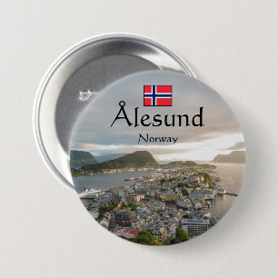 Alesund Norge Souvenir Knapp