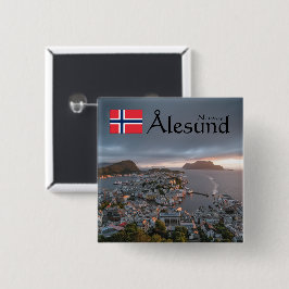 Alesund Norge Souvenir Knapp
