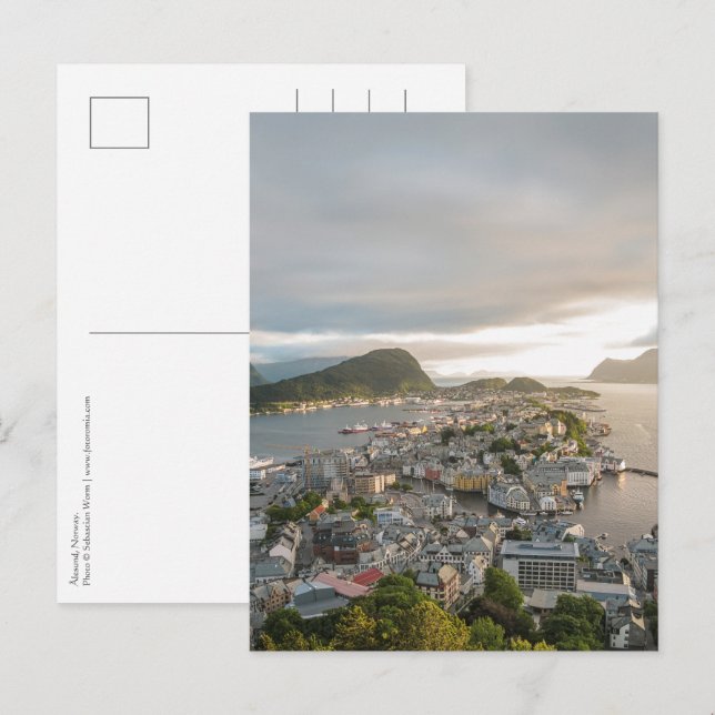 Alesund Norge Vykort (Fram/baksida)
