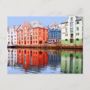 Alesund Vattenfront, Norge Vykort