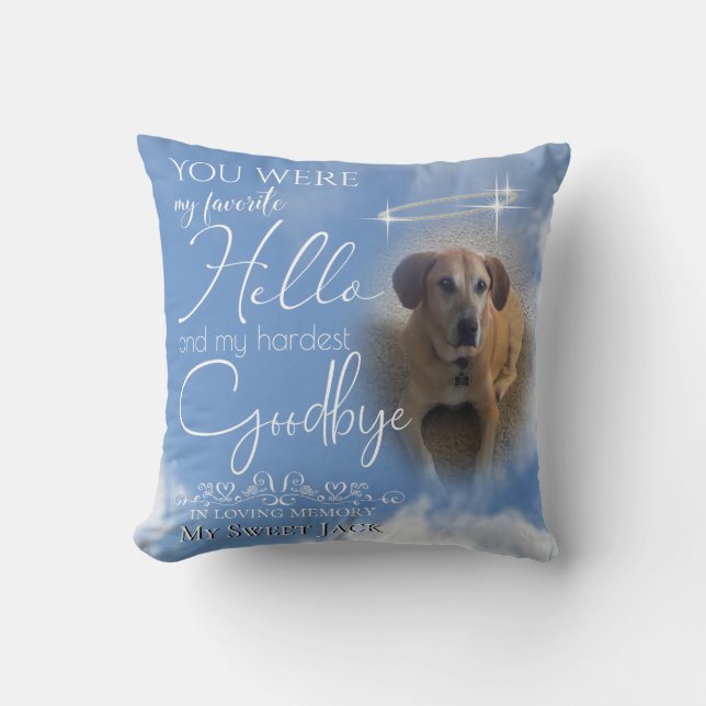 Aletha Private My Favorite Hej Pet Memorial Kudde (Framsida)