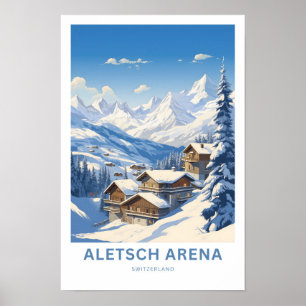 Aletsch Arena Schweiz Travel Print Poster
