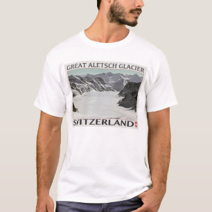 Aletsch glaciär - på White.jpg Tee