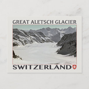 Aletsch Glacier - på White.jpg Vykort