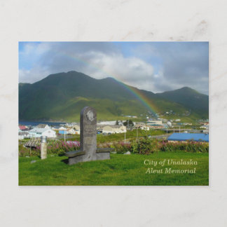 Aleut Memorial i Unalaska City Vykort