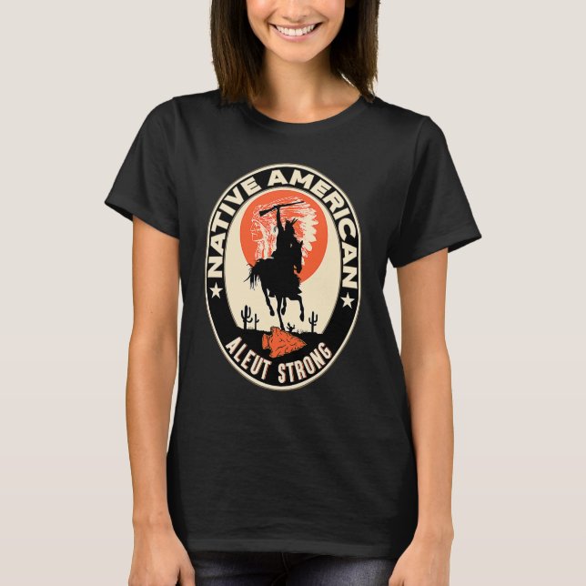 Aleut Tribe Native Indian Pride Respect S T Shirt (Framsida)