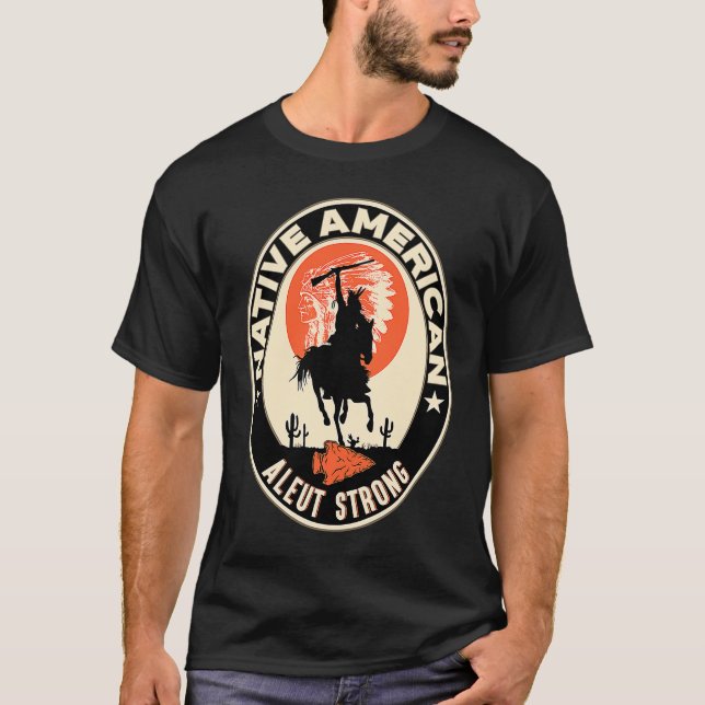 Aleut Tribe Native Indian Pride Respect S T Shirt (Framsida)