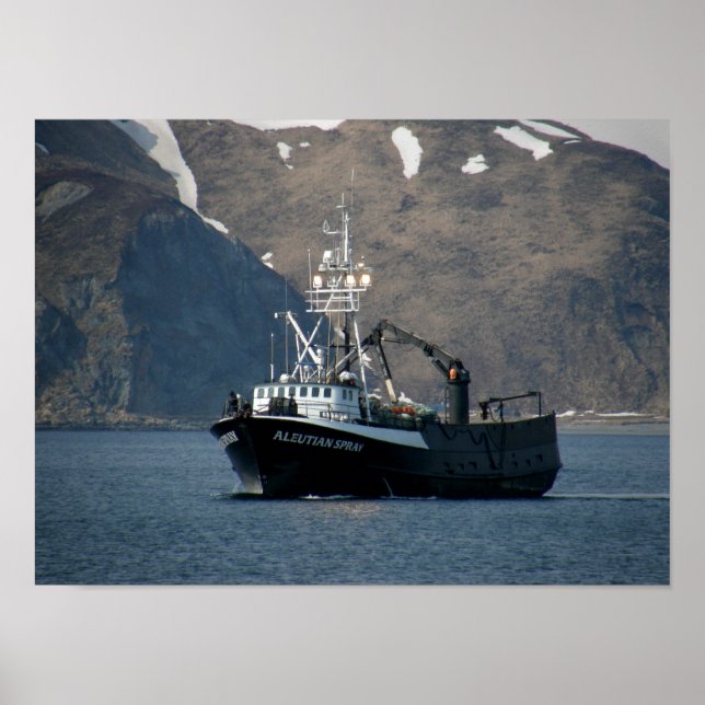 Aleutian Spray, Crab Boat in Dutch Harbor, Alaska Poster (Framsidan)
