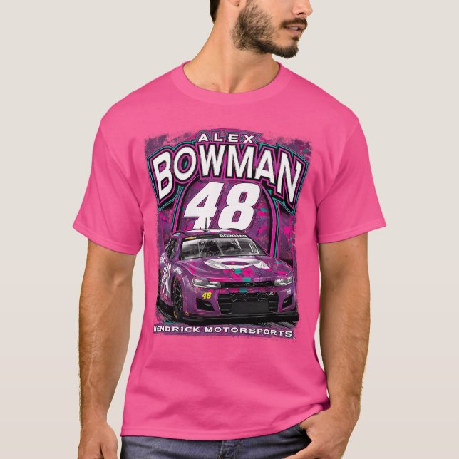 Alex Bowman Lila Car T Shirt (Framsida)