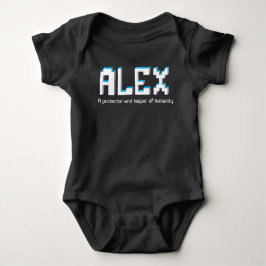 Alex boys namn och menar pixeltext tee