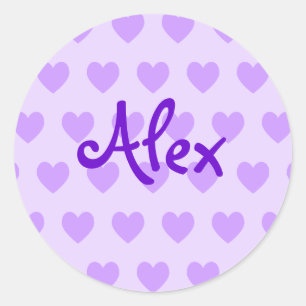 Alex in Lila Runt Klistermärke
