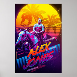 ALEX JONES GLIDING GENOM 80-TALET POSTER