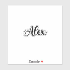 Alex Namn - Handskriftlig calligrafi Klistermärken