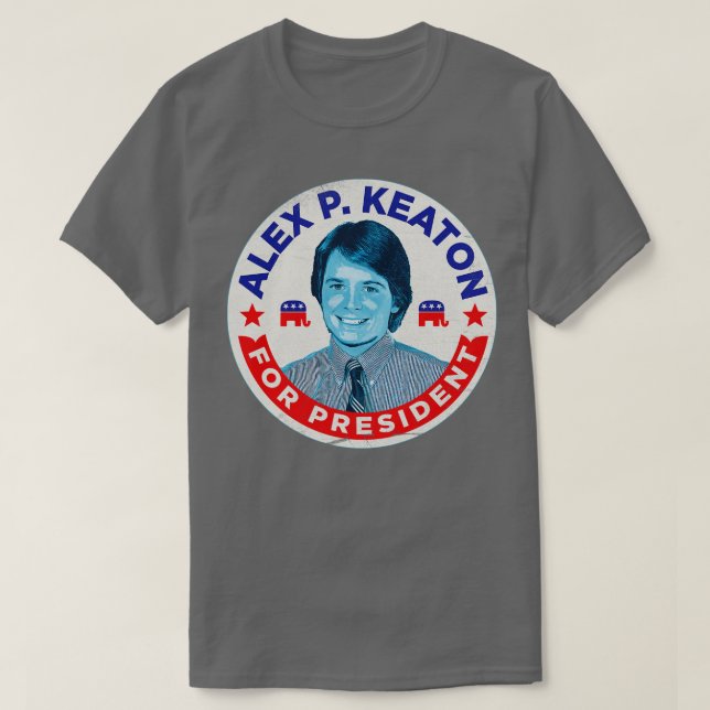 Alex P Keaton Ordförande T Shirt (Design framsida)