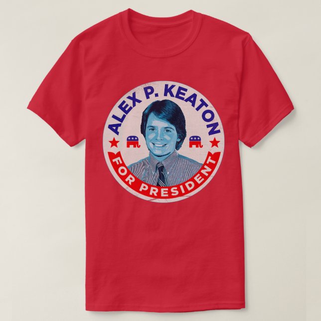 Alex P Keaton Ordförande T Shirt (Design framsida)