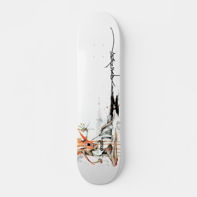 Alex Pardee "Geek kärlek" Mini Skateboard Bräda 18,5 Cm (Framsida)