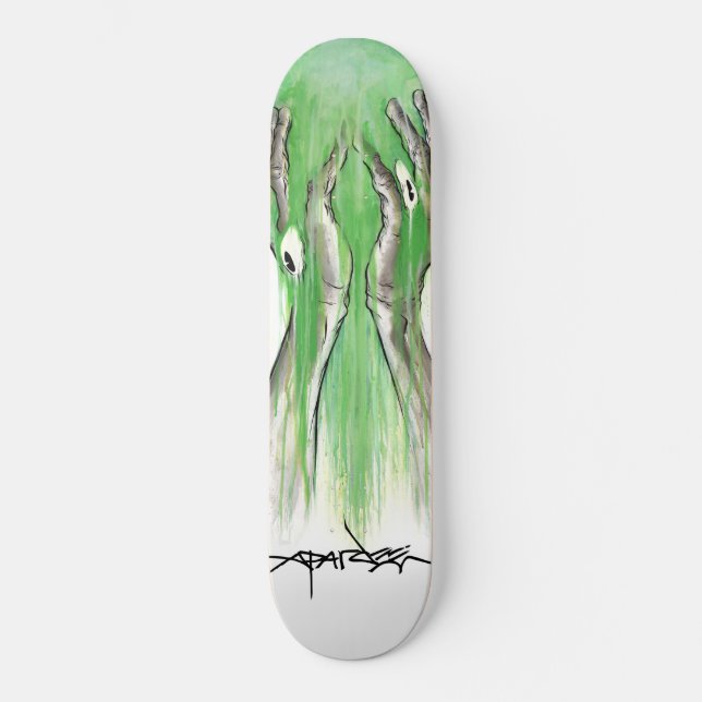 Alex Pardee "giftliga Lazyface ", Skateboard Bräda 20,5 Cm (Framsida)