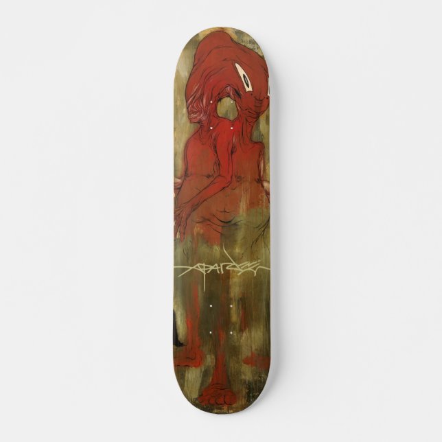 Alex Pardee "TheTwins ", Mini Skateboard Bräda 18,5 Cm (Framsida)