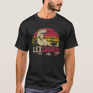 Alex Saurus Funny Personlig Dinosaur T Rex Namn Shirt