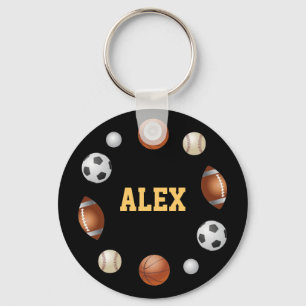 Alex World of Sports Keychain - Black Nyckelring